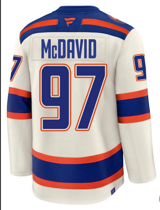 Men Edmonton Oilers #97 McDavid white 2025 NHL jersey 012->edmonton oilers->NHL Jersey